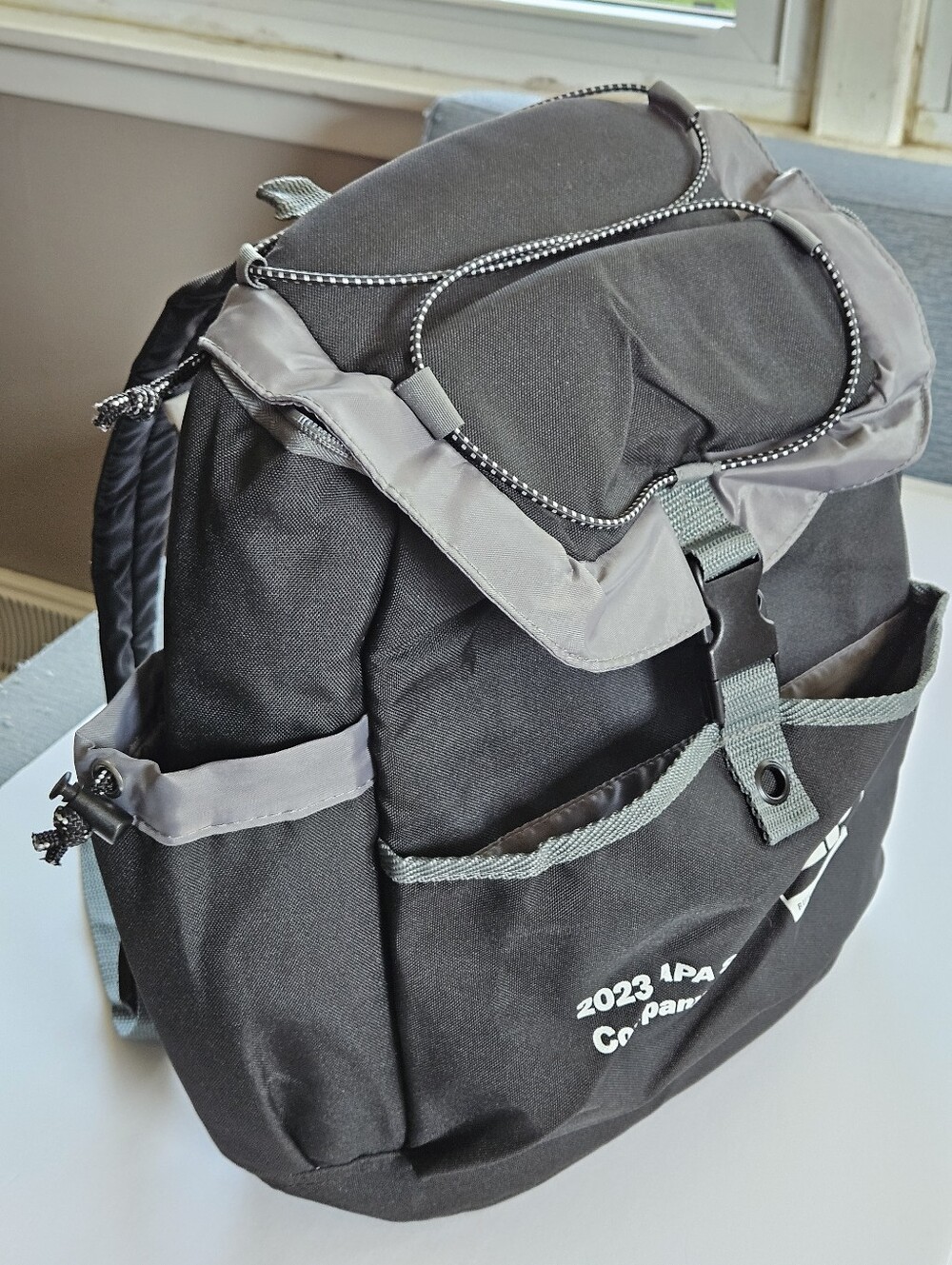 Gemline Park Side 24 can Backpack Cooler black grey branded LP Building Solution